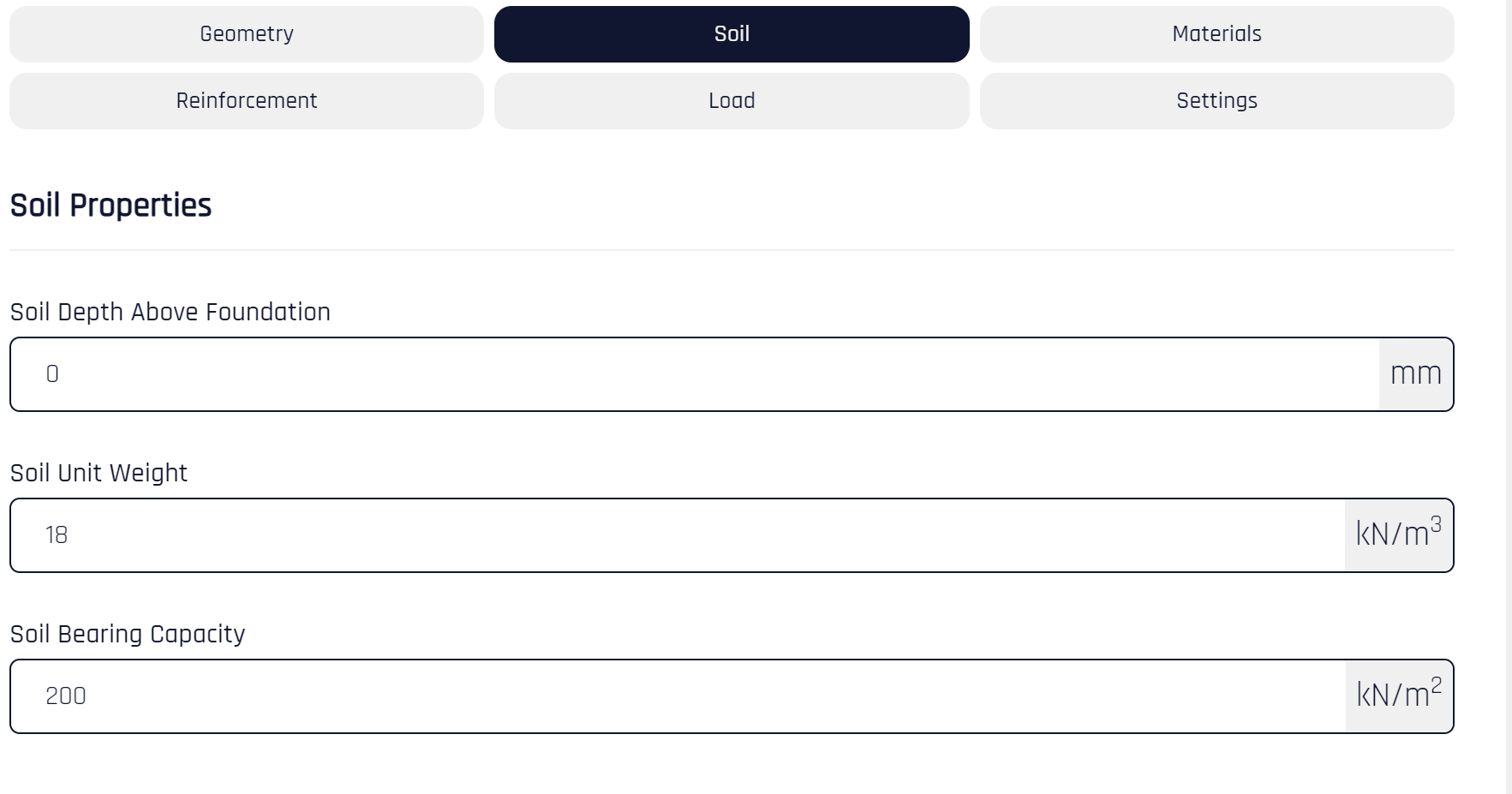 Foundation Calcs Validation